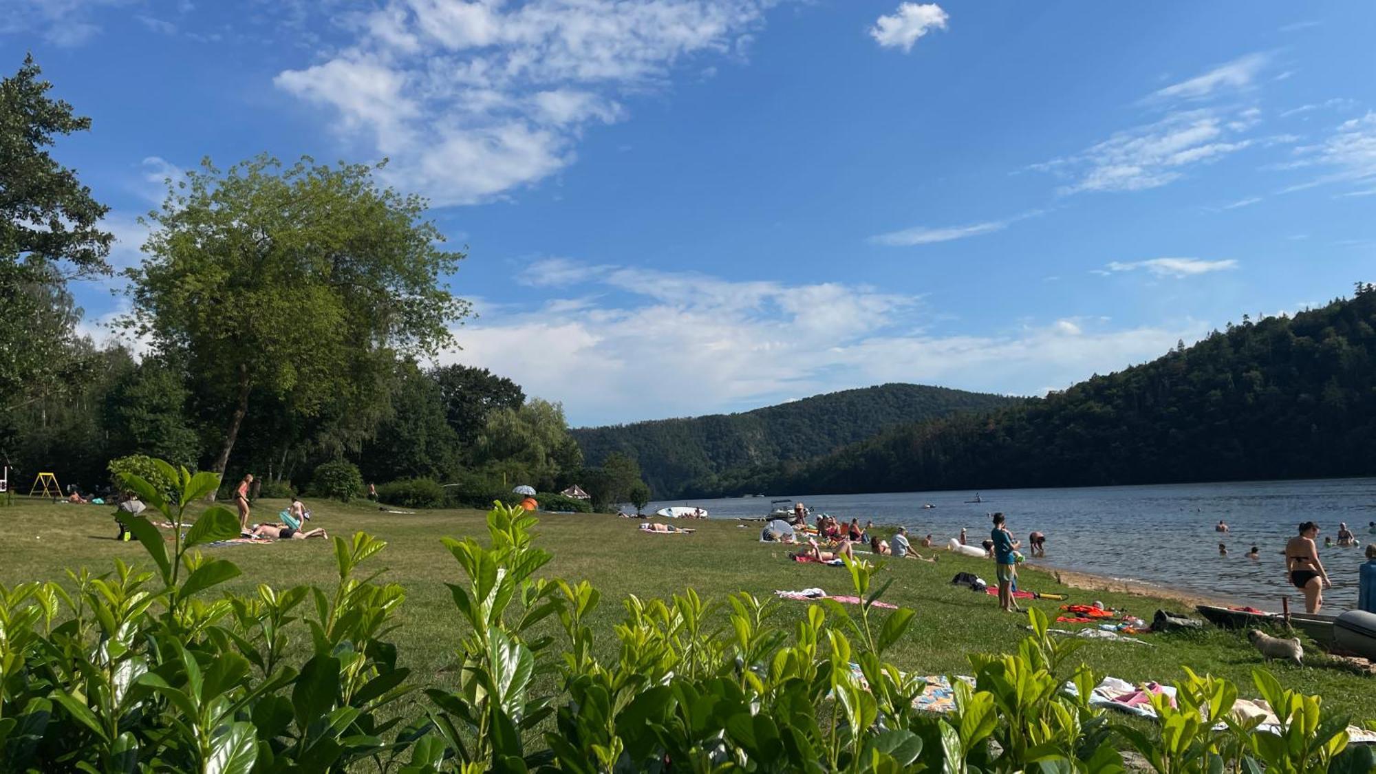 Kemp Andělská laguna Slapy Nalzovice Exteriér fotografie